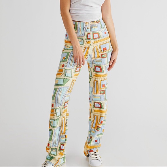 House of sunny pepperland pants sz small color puzzle print - worn once - Picture 1 of 4